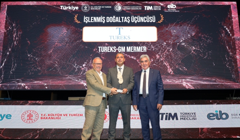 Tureks Doğal Taş İhracatındaki Başarısıyla İki Farklı Törende Dört Ödül Kazandı